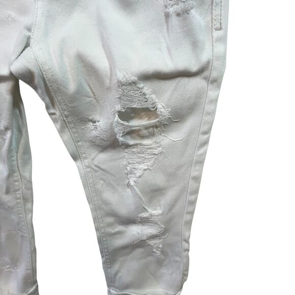 No Boundaries Capris 1 White Distressed Low Rise Denim Junior (W26L19) - Picture 9 of 16